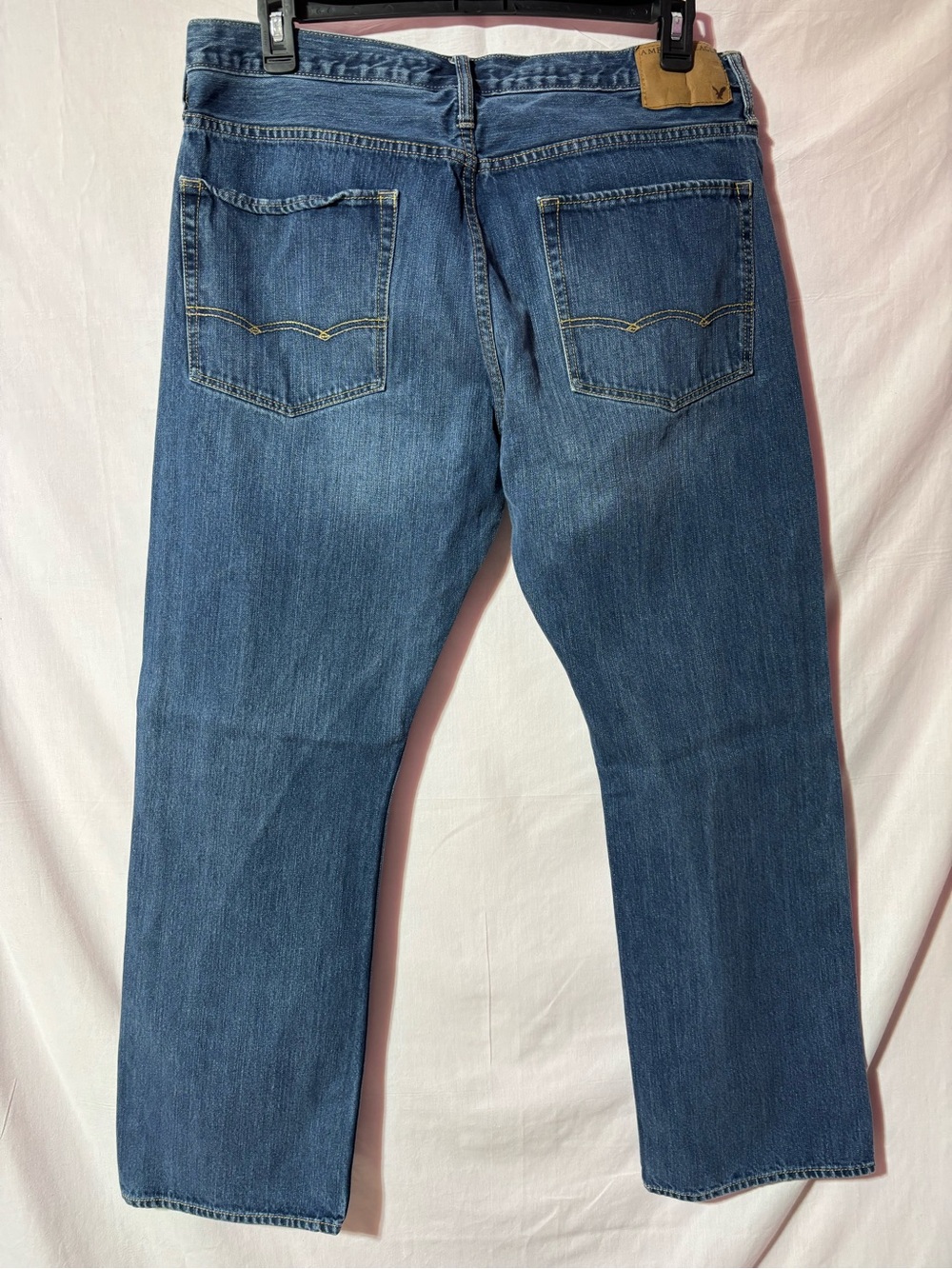 American Eagle Outfitters Men's Medium Blue Straight-Leg Jeans - Picture 6 of 11